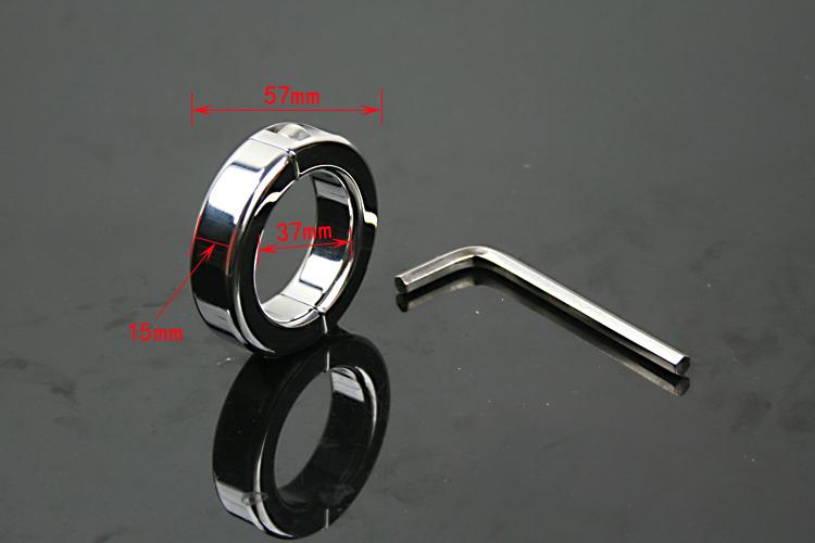 100%real Stainless Steel Ball Stretcher Scrotum Bondage Metal CB Chastity Device Male Adult Products