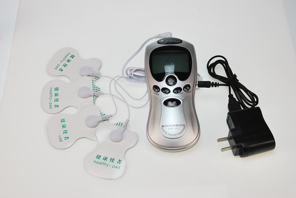 Electro Shock Sex Toys Kits , Professional Host Power Box With 4 pcs Sticky Pads Patch Electric Shock Massage Full Body Sex Toys q0506