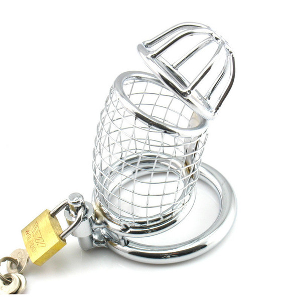 Male Use Chastity Latch Pants Stainless Steel Taste Articles Adult Cage Nature Toys Shackles Penis Passion Metal Generation Hair A1029