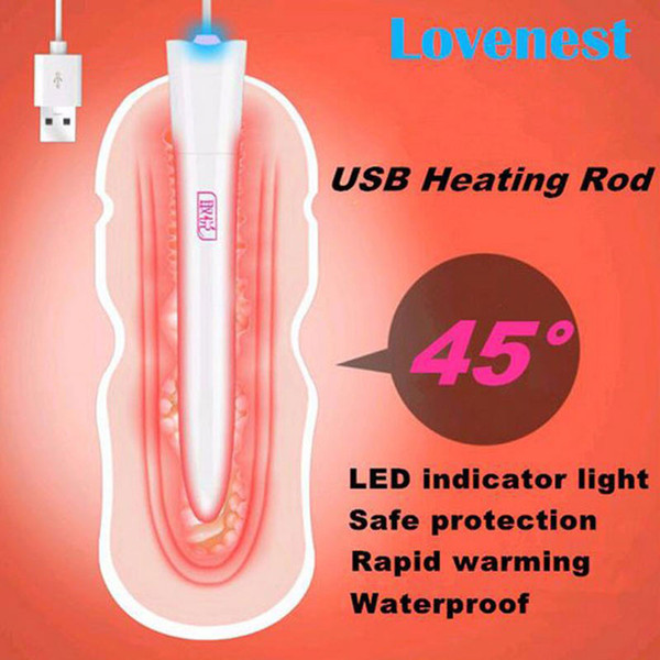 Smart Thermostat USB Heating Rod for Masturbators 45 Celsius Sex Toys for Men Heated Bar Stick Anal Vagina Warmer Sex Shop