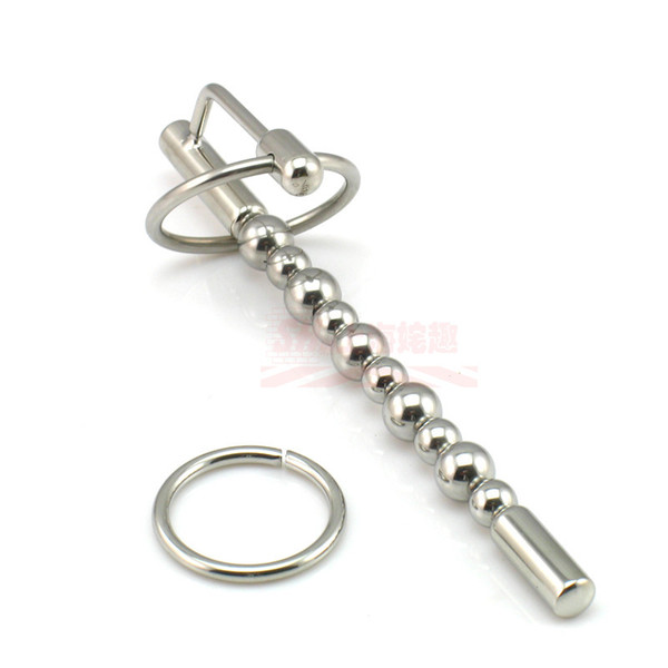 Wholesale-Large stainless steel ball-type urethra plug,130*10mm big size urethral dilators sound,sex products for men penis plug sounding