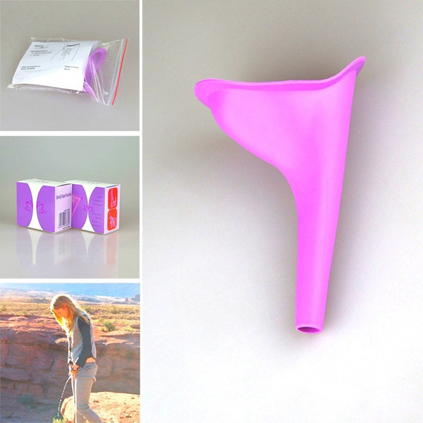 New Design Women Urinal Outdoor Travel Camping Portable Female Urinal Soft Silicone Urination Device Stand Up & Pee