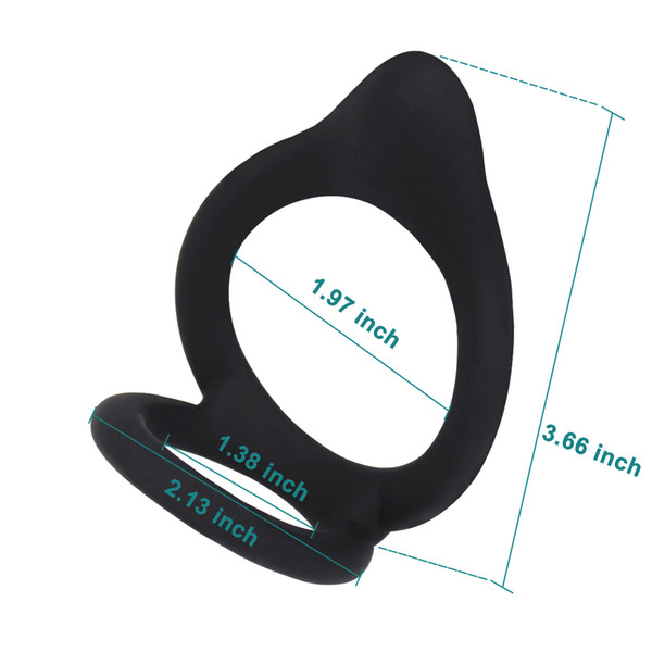 Penis Ring Delaying Ejaculation Double Sex Rings Adult Sex Products for Men Full Silicone Cock Ring for Men with Flexible size DHL free