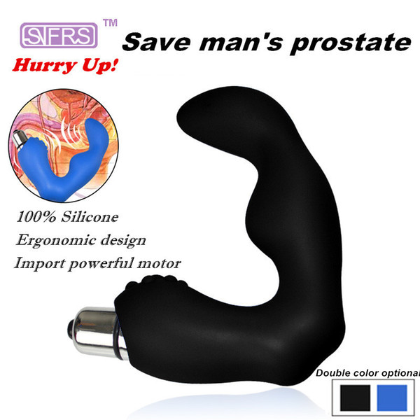 Sexual Wellness To Man Silicone Vibrating Prostate Massager Smooth Male Anal Vibrator No Smell Safe Anal Sex Toy Butt Plug