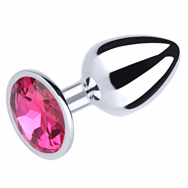 1pcs Stainless Steel Metal Anal Plug Booty Beads Stainless Steel+Crystal Jewelry Sex Toys Adult Products Butt Plug For Women Man