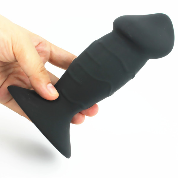 100% medical silicone black dildo very thick 55mm L 16 cm 10 speeds vibrating penis anal butt anal plug sex toy dildo vibrator