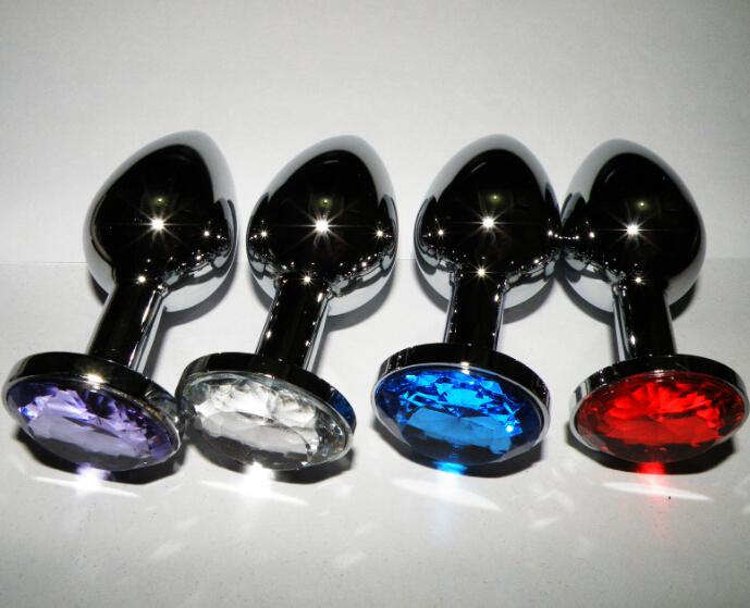 4PCS SMALL(S) SIZE 70*28mm Stainless Steel Attractive Butt Plug Jewelry / Jeweled ANAL Plug / Rosebud Anal Jewelry SM sex toys