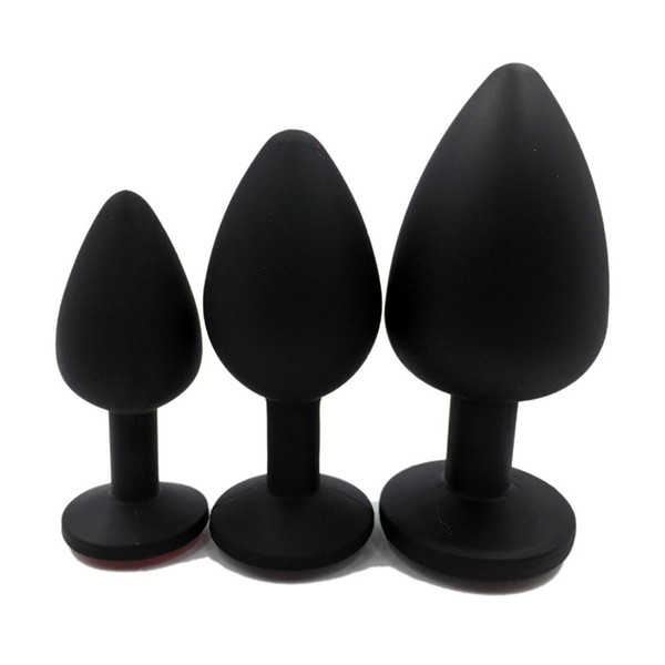 Large medium small 3pcs/lot silicone anal plug butt plug anal dilator erotic toys adult sex toys for men and women gay sex toys