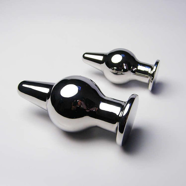 38*83mm Female luxury real sound stainless steel metal unisex anal butt plug plug stick annal bead ball sex toys products