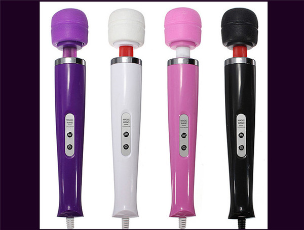 Hot selling 10 Speed Magic Wand Massager With Hitachi Head,AV Vibrator Magic Wand HandHeld Massager Colors box Free shipping