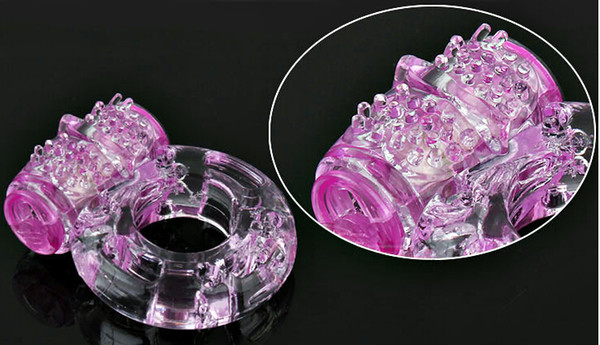 Wholesale-Hot sale new Crystal Butterfly Vibrating Ring Silicone For Women And Lover's Sex Toys free ship