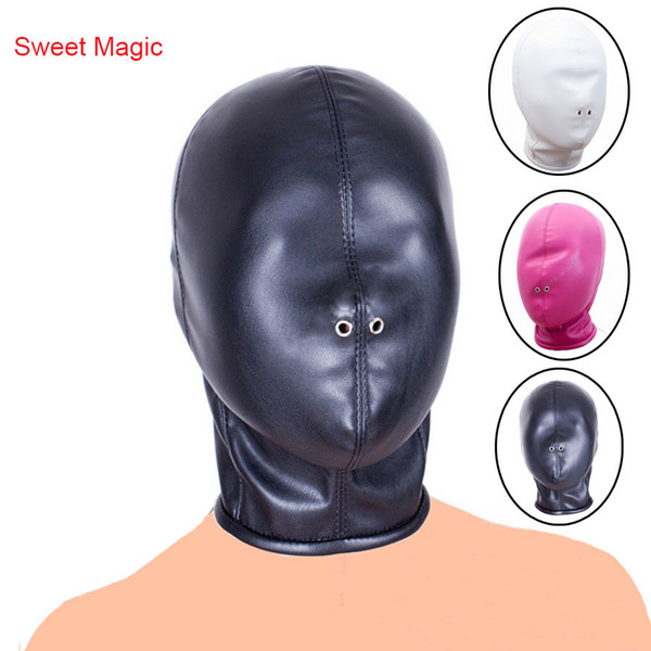 Soft PU Leather Hood Mask Sexy Bondage Blindfold Sex Toys For Adult Game BDSM Erotic Cosplay Restraints Sex Product for Couples