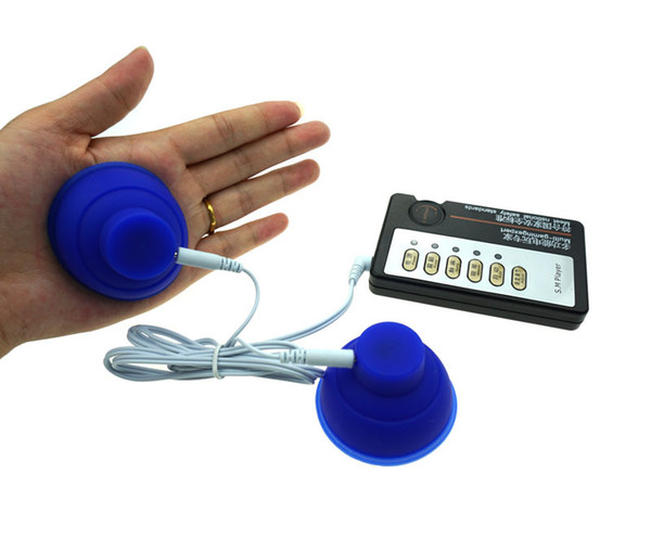 Electric Shock Kits Silicone Adsorption Electrode Breast Enhancer Clitoris /Nipple Sucker Pump Massager Electro Adults Sex Toys