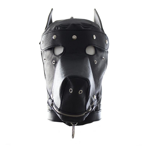 BDSM bondage horse head mask fully enclosed bdsm fetish slave blindfold mask cap head restraints hood adult sex toys for couples