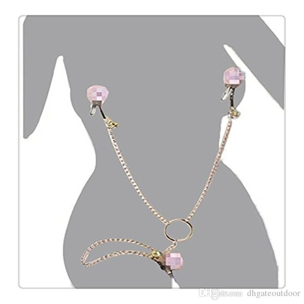 Hot Sex Toys 3 In 1 Nipple Clamps Heads Ladys Breast Nipple Stimulating Nipple Clit Clip Chain Sex Game Women Set Sex Jewelry