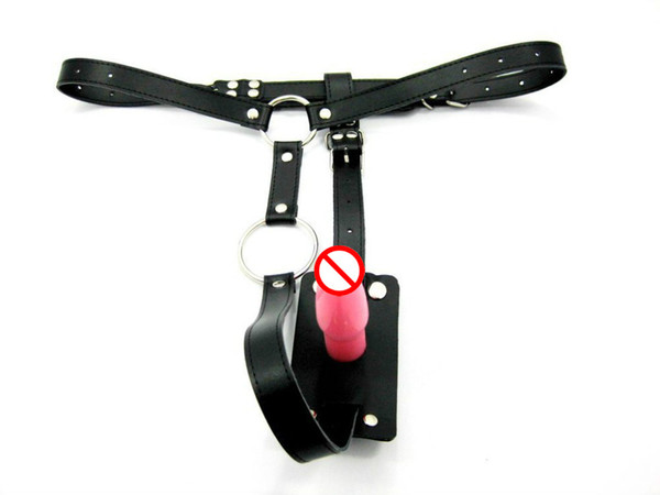 Wholesale-Fetish PU Leather Harnesses Men Anal Butt Plug Panties with Metal Cock Ring Male Chastity Belt Sex Games Erotic Toys Sex Product