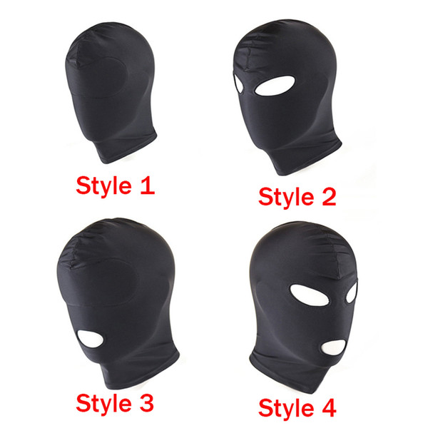 4 Style Fetish Mask Hood Sexy Toys Open Mouth Eye Bondage Hood Party Mask Cosplay Hood Headgear Mask Adult Game Sex Products