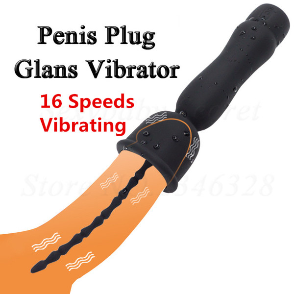 16 Speeds Vibrating Male Penis Plug Vibrator Urethral Catheter Delay Training Glans Stimulator Sex Toys For Gay Men Masturbator C19010501