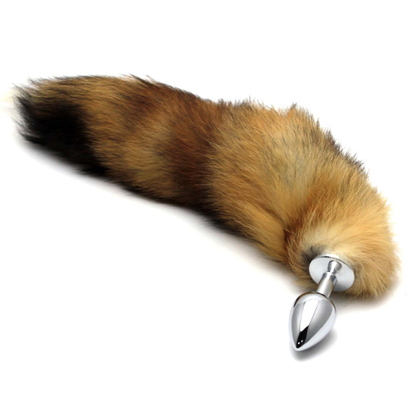 Stainless Steel Plug Toy Stopper Fox Tail Design Valentine's Day Gift Surprise (color random)