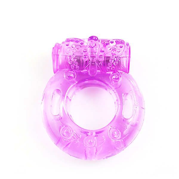 MELOGALE Vibrating Ring Vibrator Fine Tight Delay Lock Loop Crystal Vibration Sex toys Pink Penis Rings Cock-ring Adult Sex Toys