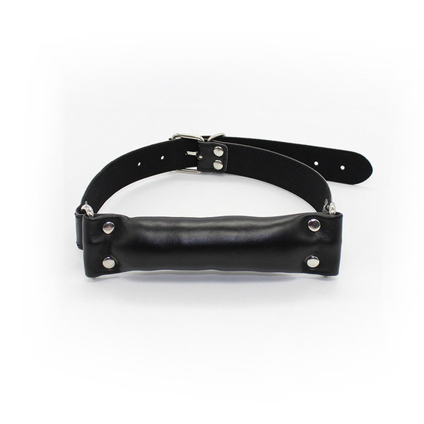 w1031 Genuine Leather Gag Sex Toys For Couples Adult Game Black Ball Gag Sexy Mouth gag Cowhide Products