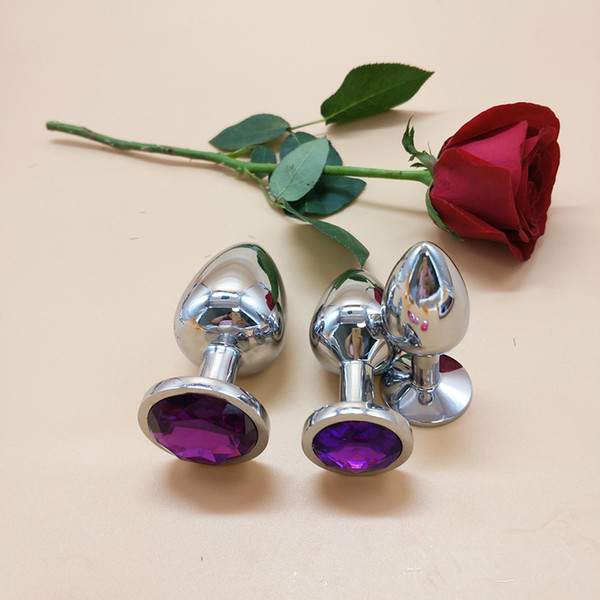 3 sizes Stainless Steel Attractive Butt Plug Rosebud Anal plugs Jewelry sex toys for couple safe and nontoxic buttplug