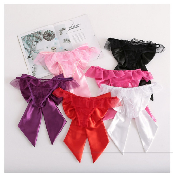 2019 new Panties Woman Lace Sexy G-String Pieces Briefs Lingerie Low Waist Gauze Crotch Woman Panty T-back Female Underwear For Woman