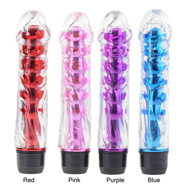 Crystal Soft Vibrator Strong Shock G-spot Stimulate Masturbation Electric Dildo Magic Wand Massager Sex Toy for Female