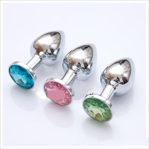 2018 Small Size Unisex Metal Stainless Steel Anal Plug With Crystal Jewelry Butt Booty Bead Anus Dilator Adult Bondage BDSM Sex Toy Product