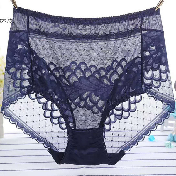 Tall waist, big size, panties, sexy, transparent, lacy, panties, super thin cotton crotch panties,