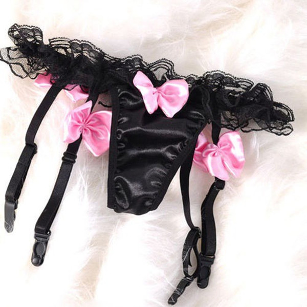 Lace bow sexy garter lingerie