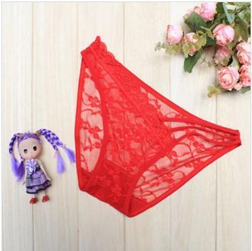 Ladies' lingerie lace panties transparent t pants don't open the crotch seductive sexy underwear