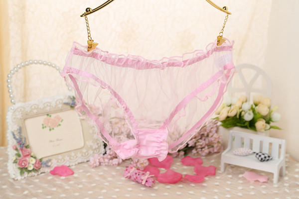 Pure color sexy perspective panties ladies lace t fonts