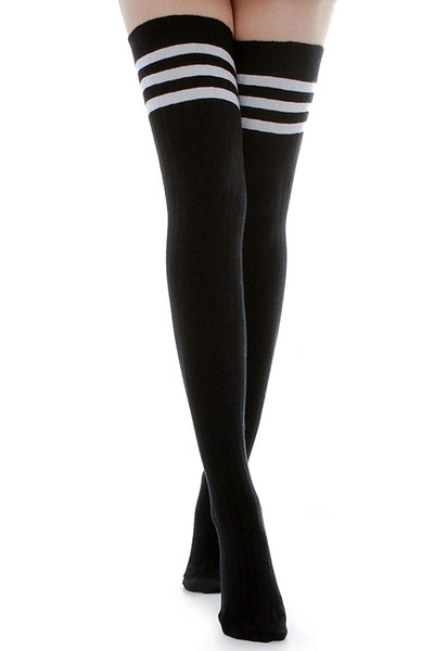 Cotton Mid Thigh High Socks Over the Knee High Boot Stockings Cotton Leg Warmers