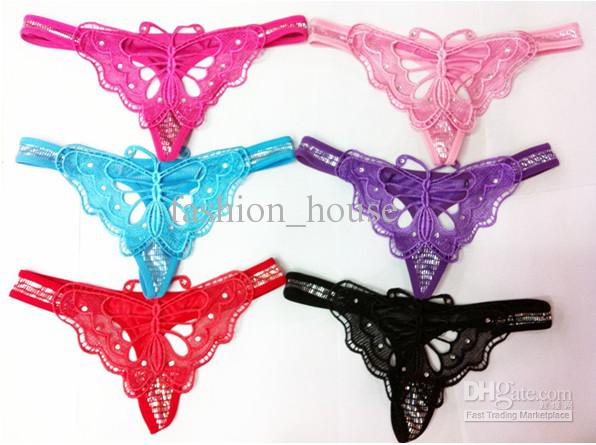 2012 New Arrivals G-string, bowknot lace Thong 10 pcs/lot sexy lingerie