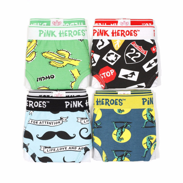 4 Pieces/Lot Lady Briefs Pink Heroes Brand New Fashion Cartoon Printed Cotton Women Underwear Sexy Panties Healthy Comfortable