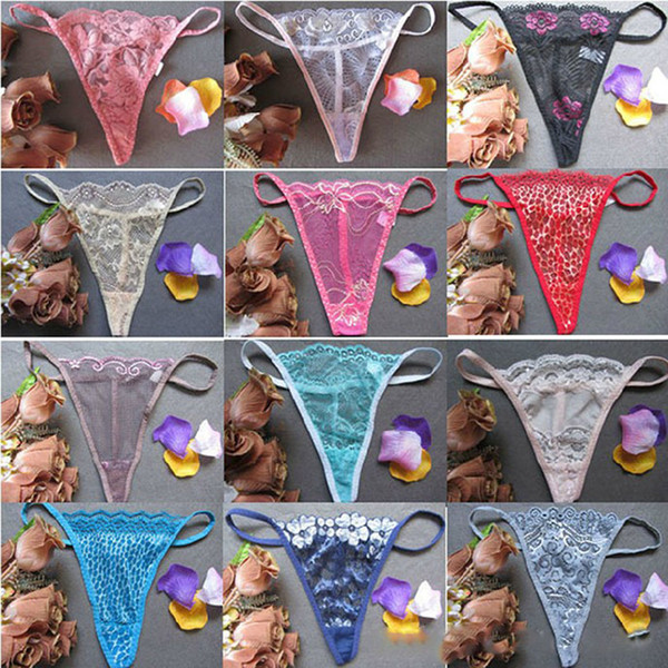 Factory price! 3000pcs/lot Newest Women Sexy Panties Tangas Lace Transparent Sexy G-Strings And Thongs Underwear T-pants Lingerie Panties