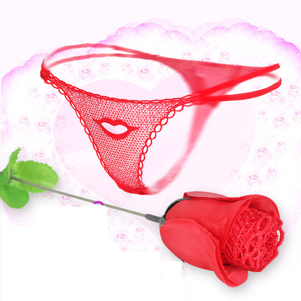 New High Quality Hot T-back Valentine's Day Gift Rose G-string Sexy Lingerie Women Panty Sexy Underwear Lady Thong Intimate Wear 1104