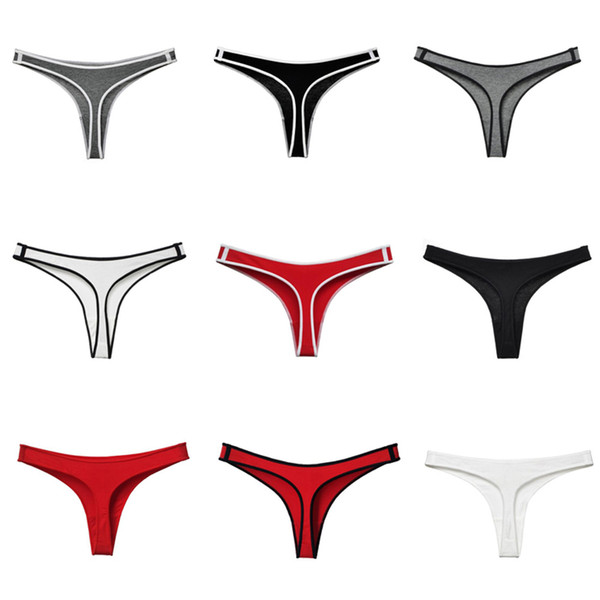 Women G String Thongs Sport Underwear Low Rise Tanga Briefs Sexy Panties Ladies' Cotton Seamless Lingerie Female G-Strings