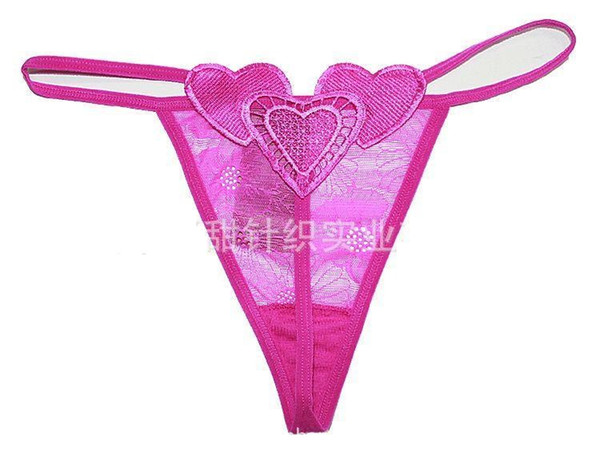 500pcs New Hot Heart Low Waist G-string Sexy Lingerie Women Panty Sexy Underwear Lady Thong Intimate Wear