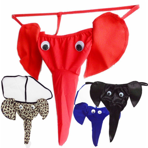 Men's briefs elephant thong cartoon sexy T pants sexy thong underwear wholesale elephant underwear