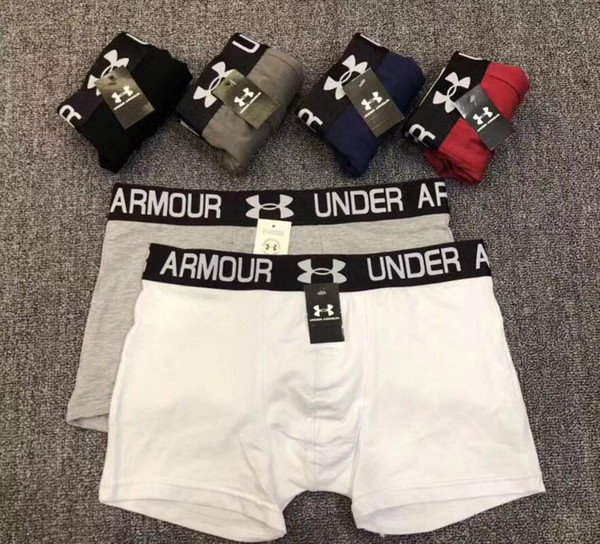 Fashion men UA brand Sports Tide Male Boxers Underpants Luxurys designer Brand Mens designer Boxers sexy Cotton Underwears M-2XL