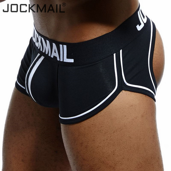 JOCKMAIL Brand Open Backless crotch G-strings Men Underwear Sexy Gay Penis tanga Short Male Underwear Slip Thongs Jockstrap S1015