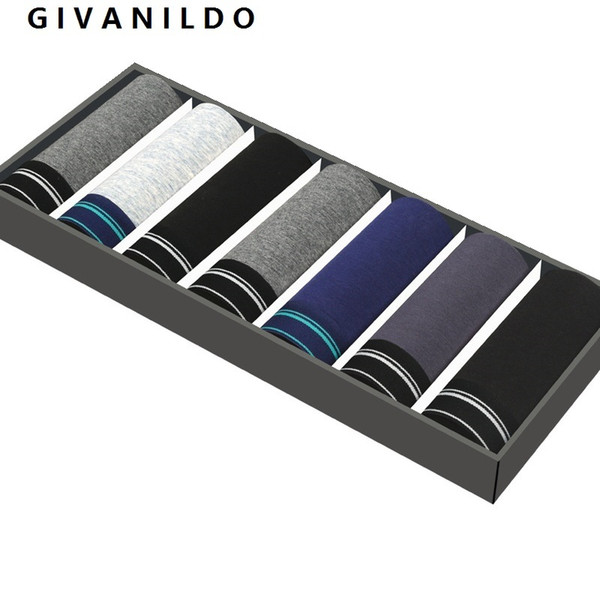 Givanildo 7pcs/lot Boxer Brand Sexy Underwear Men Boxers Shorts Colorful Breathable Ropa Interior Bokser Homme 95% Cotton Y842 S1017