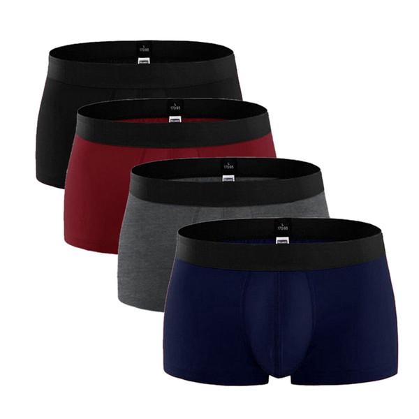 4 pcs/lot Underwear Men Cotton Boxers Shorts Men's Panties Short Breathable Shorts Boxers Home Underpants Men Underwear Boxer S1017