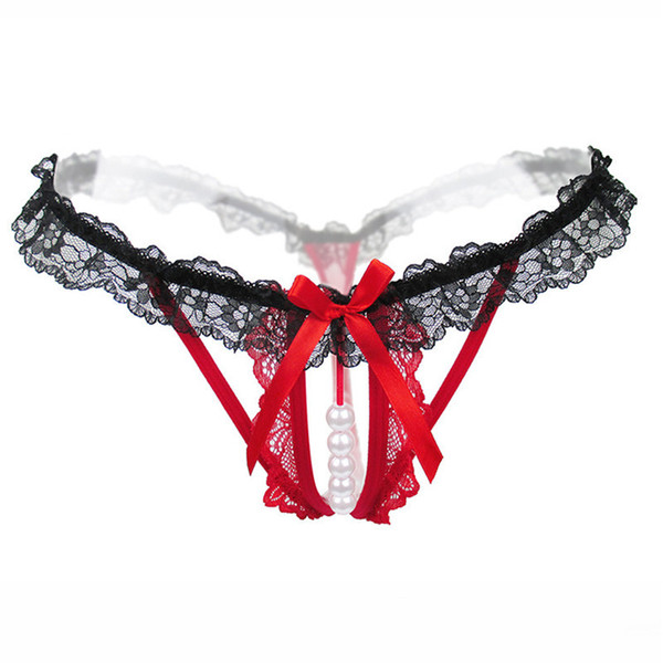 Lace Women Thongs And G Strings Sexy Pearls Tangas Women Sexy Panties Female Erotic Lingerie Bragas Sex P Culotte Femme S923
