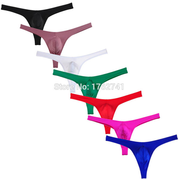 New Men Spandex Bulge Pouch Thong Smooth & Soft Underwear Elastic Skin Tanga Bikini T-back S923