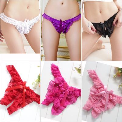 New women bowknot Featured Strappy Sexy Panties Lace Panties For Ladies Sexy Women's Briefs G-Strings Underpants calcinha