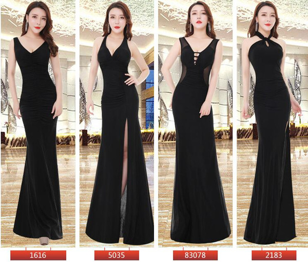 Night sexy hip black evening dress dress 2019 new dance fashion dress sexy pajamas