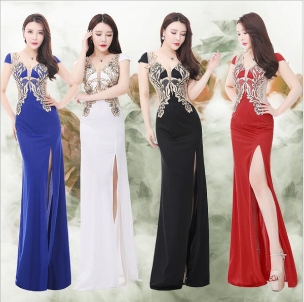 Wedding dress 2019 new nightdress long sexy banquet cocktail night party evening dress sexy pajamas